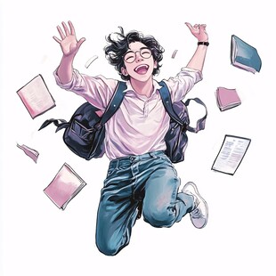 桃花视频漫画知识示例：水墨国风漫画封面