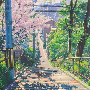 桃花视频青春校园漫画插画